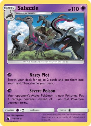 Salazzle (047/111) [SM  Crimson Invasion] Holofoil - Holo Rare