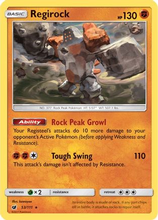 Regirock (053/111) [SM  Crimson Invasion] - Rare