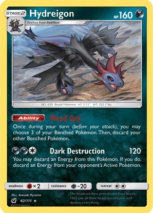Hydreigon (062/111) [SM  Crimson Invasion] - Rare