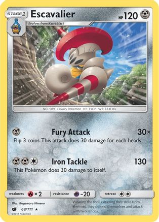 Escavalier (69/111) [SM  Crimson Invasion] - Rare