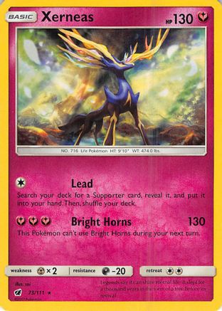 Xerneas (073/111) [SM  Crimson Invasion] Reverse Holofoil - Holo Rare