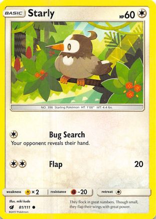 Starly (081/111) [SM  Crimson Invasion] - Common