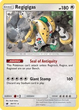 Regigigas (084/111) [SM  Crimson Invasion] Reverse Holofoil - Holo Rare