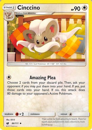 Cinccino (086/111) [SM  Crimson Invasion] - Uncommon