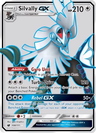 Silvally GX (Full Art) (108/111) [SM  Crimson Invasion] Holofoil - Ultra Rare
