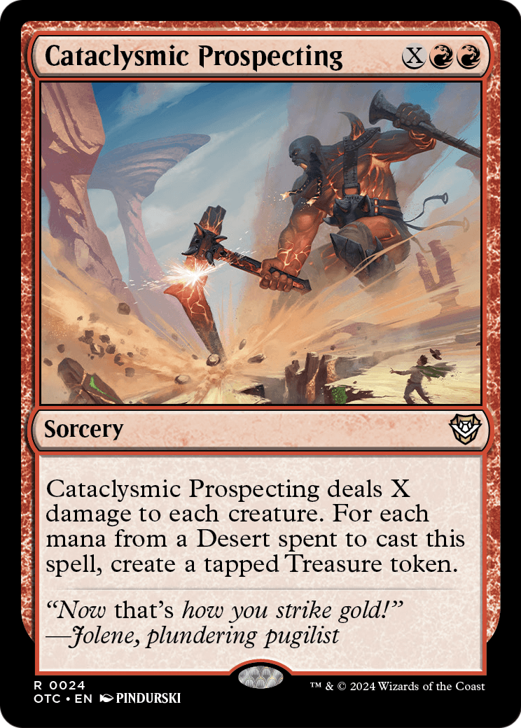 Cataclysmic Prospecting (OTC-024) [Outlaws of Thunder Junction Commander]