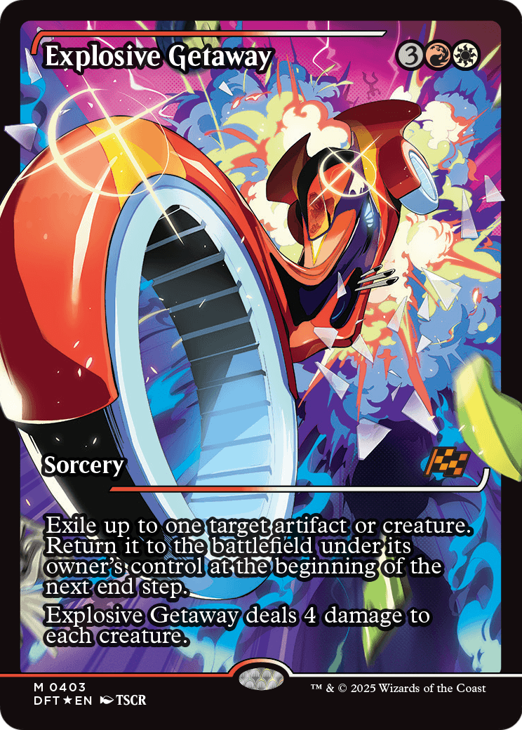 Explosive Getaway (Showcase) (DFT-403) [Aetherdrift] Foil