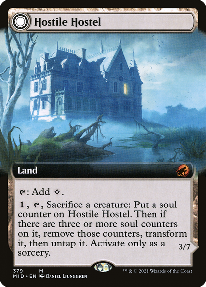 Hostile Hostel (Extended Art) (MID-379) [Innistrad: Midnight Hunt] Foil