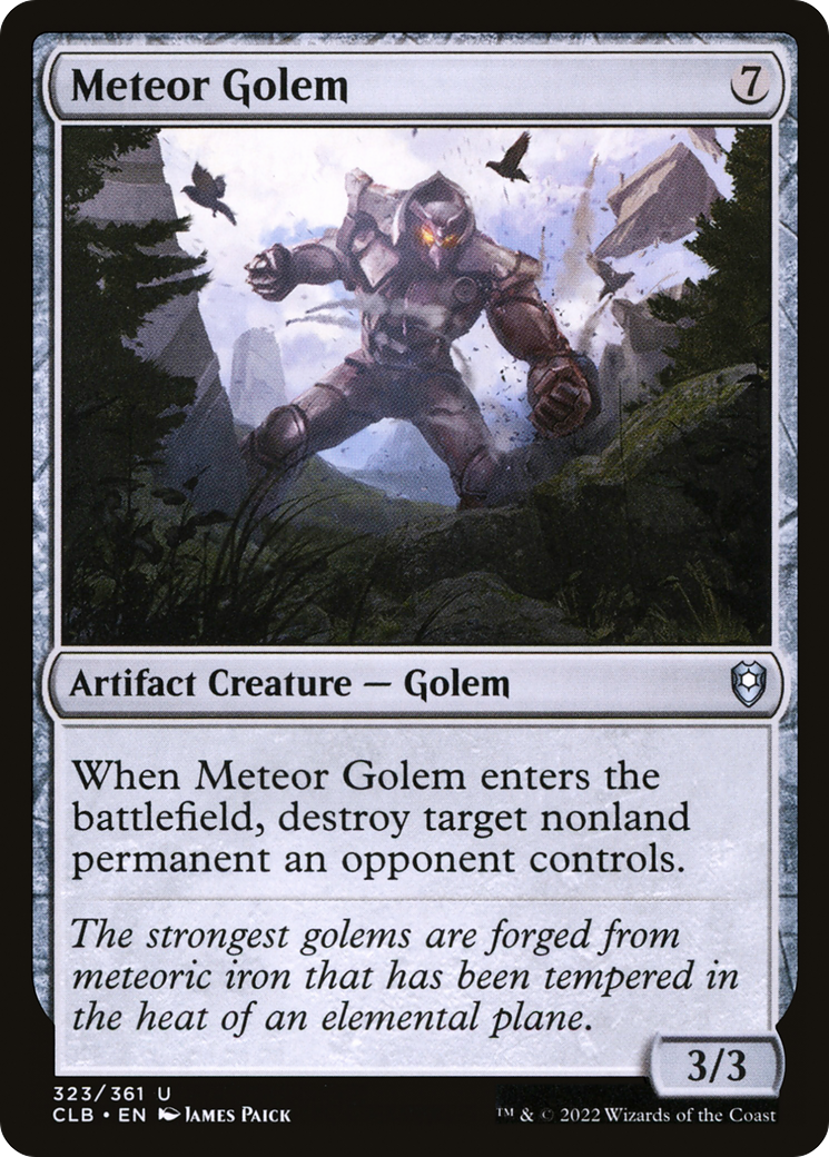 Meteor Golem (CLB-323) [Commander Legends: Battle for Baldur's Gate] Foil