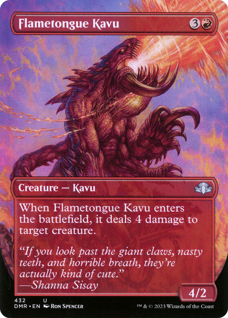 Flametongue Kavu (Borderless) (DMR-432) [Dominaria Remastered]