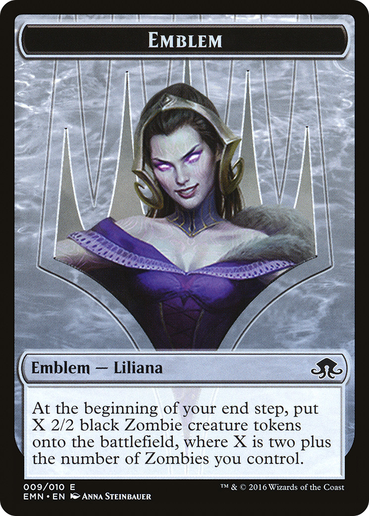 Emblem - Liliana, the Last Hope (EMN-009) [Eldritch Moon Tokens]