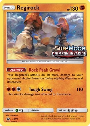 Regirock - SM74 (Prerelease) (SM74/248) [SM Promos] Holofoil - Promo