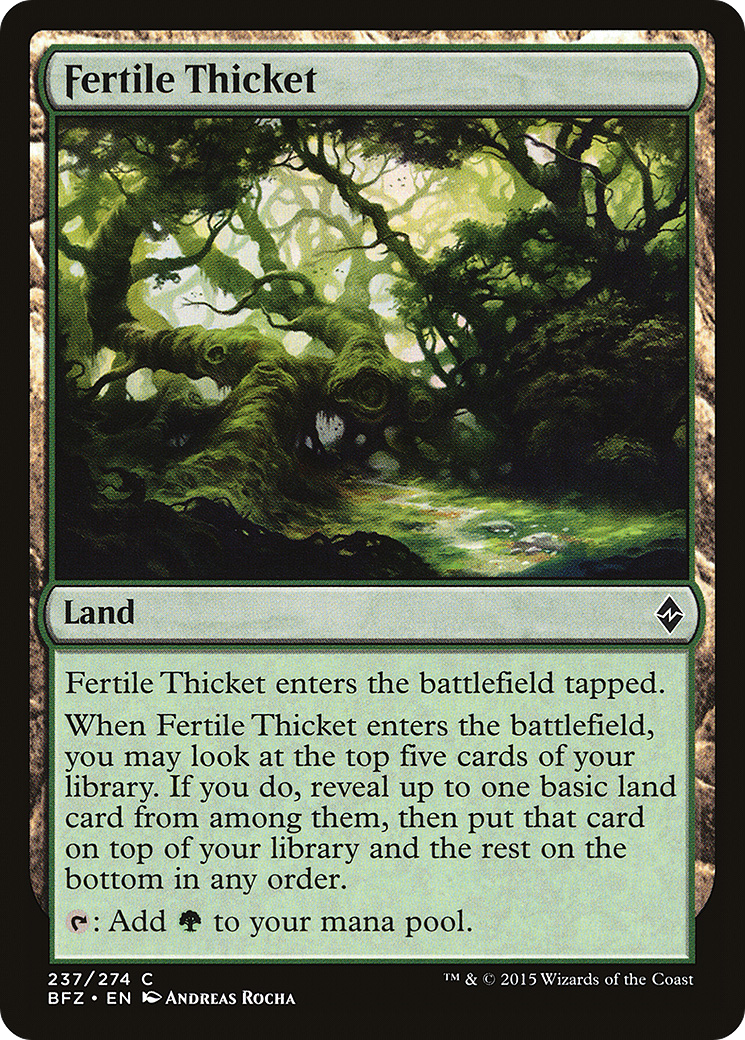 Fertile Thicket (BFZ-237) [Battle for Zendikar] Foil