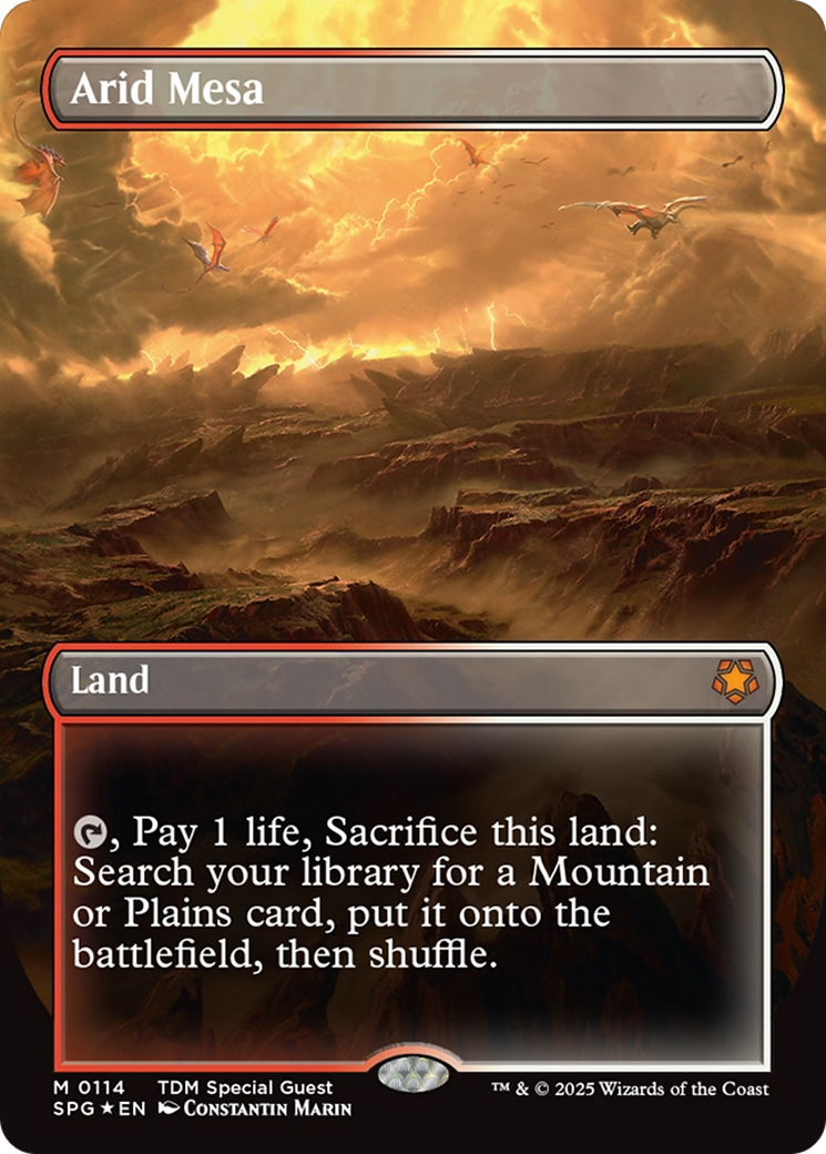 Arid Mesa (Borderless) (Dragonscale Foil) (SPG-114) [Special Guests] Foil