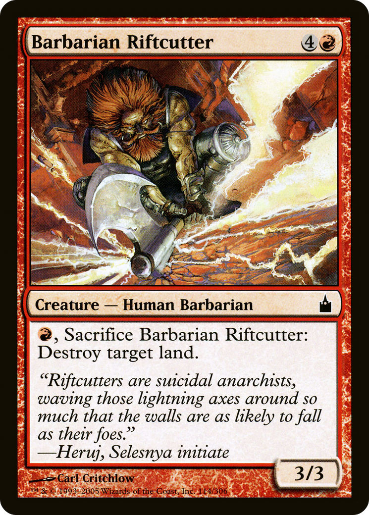 Barbarian Riftcutter (RAV-114) [Ravnica: City of Guilds] Foil