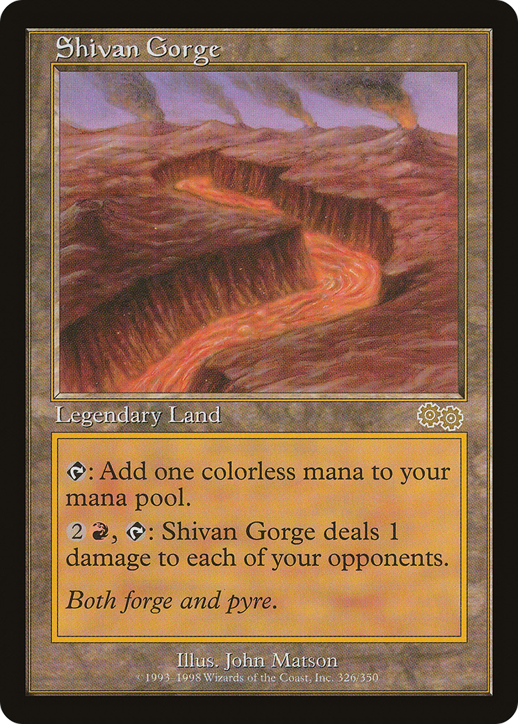 Shivan Gorge (USG-326) [Urza's Saga]