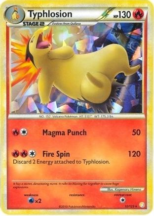 Typhlosion (Cracked Ice Holo) (032/123) [Deck Exclusives] Holofoil - Holo Rare