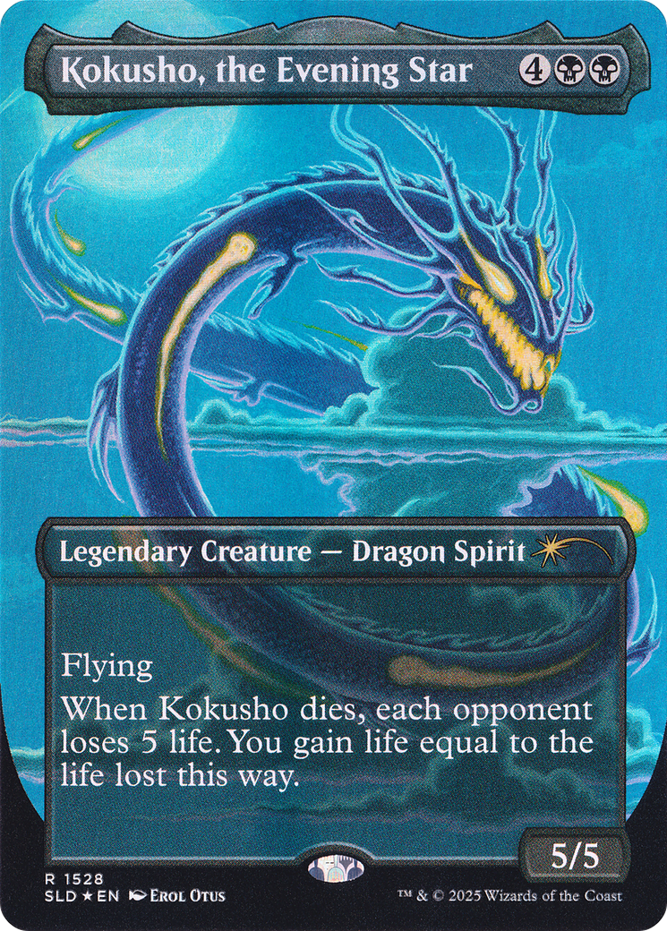 Kokusho, the Evening Star (SLD-1528) (Borderless) [Secret Lair Drop] Foil