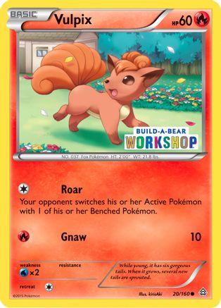 Vulpix (Build-A-Bear Workshop Exclusive) (020/160) [Miscellaneous Cards & Products] - Promo