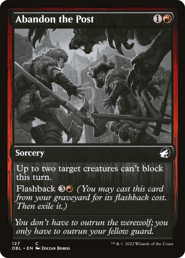 Abandon the Post (DBL-127) [Innistrad: Double Feature] Foil
