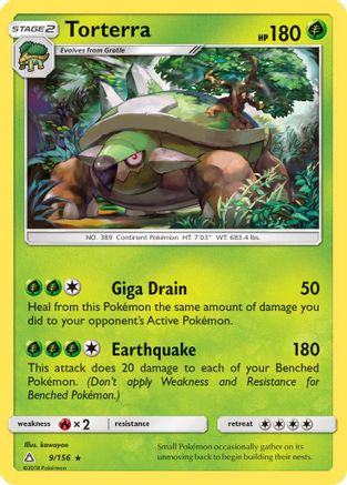 Torterra (009/156) [SM  Ultra Prism] Reverse Holofoil - Holo Rare