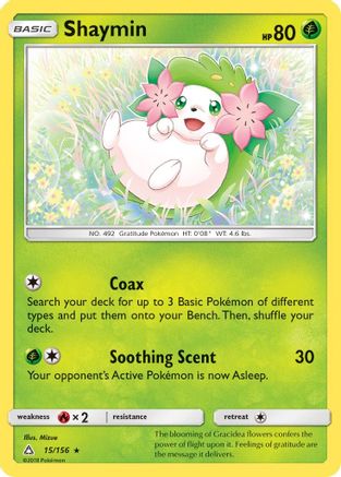 Shaymin (015/156) [SM  Ultra Prism] Reverse Holofoil - Holo Rare