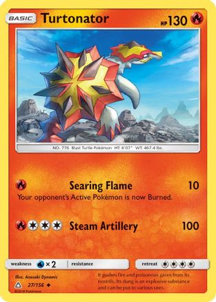 Turtonator (27/156) [SM  Ultra Prism] Reverse Holofoil - Uncommon