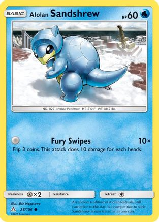 Alolan Sandshrew (028/156) [SM  Ultra Prism] - Common