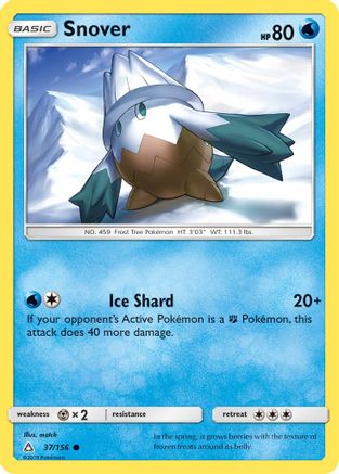 Snover (37/156) [SM  Ultra Prism] Reverse Holofoil - Common