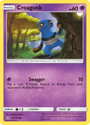 Croagunk (056/156) [SM  Ultra Prism] Reverse Holofoil - Common
