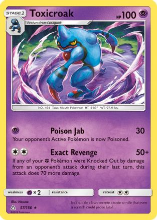 Toxicroak (57/156) [SM  Ultra Prism] - Rare