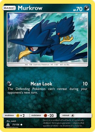 Murkrow (071/156) [SM  Ultra Prism] Reverse Holofoil - Common