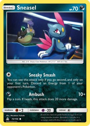 Sneasel (073/156) [SM  Ultra Prism] - Common