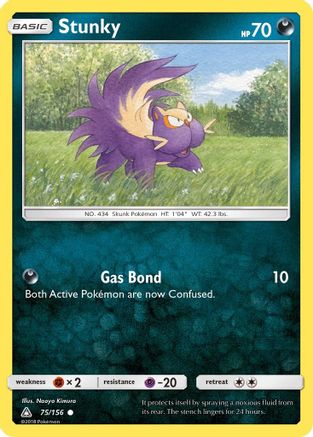 Stunky (075/156) [SM  Ultra Prism] Reverse Holofoil - Common