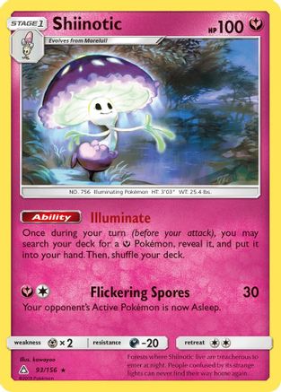 Shiinotic (093/156) [SM  Ultra Prism] Reverse Holofoil - Rare