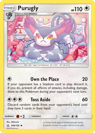 Purugly (109/156) [SM  Ultra Prism] - Uncommon
