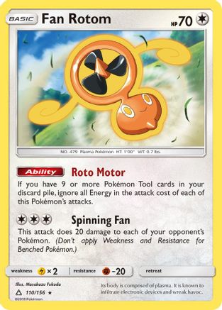 Fan Rotom (110/156) [SM  Ultra Prism] - Rare