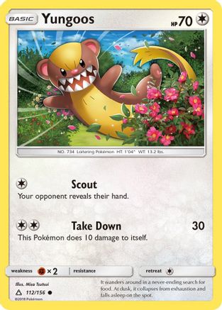 Yungoos (112/156) [SM  Ultra Prism] Reverse Holofoil - Common
