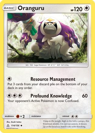 Oranguru (114/156) [SM  Ultra Prism] Reverse Holofoil - Uncommon