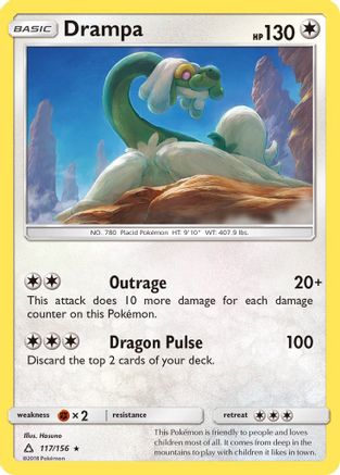 Drampa (117/156) [SM  Ultra Prism] Reverse Holofoil - Holo Rare