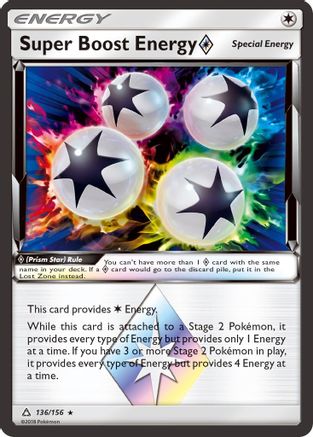 Super Boost Energy Prism Star (136/156) [SM  Ultra Prism] Holofoil - Prism Rare