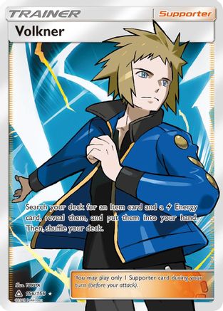 Volkner (Full Art) (156/156) [SM  Ultra Prism] Holofoil - Ultra Rare