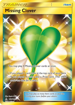Missing Clover (Secret Rare) (168/156) [SM  Ultra Prism] Holofoil - Secret Rare
