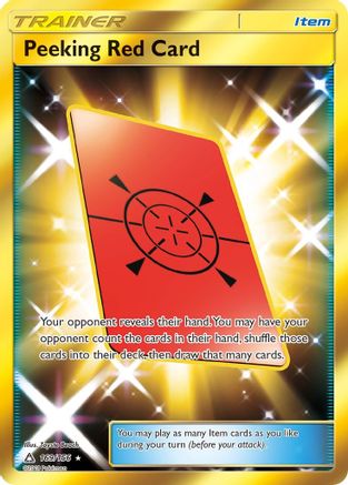 Peeking Red Card (Secret Rare) (169/156) [SM  Ultra Prism] Holofoil - Secret Rare