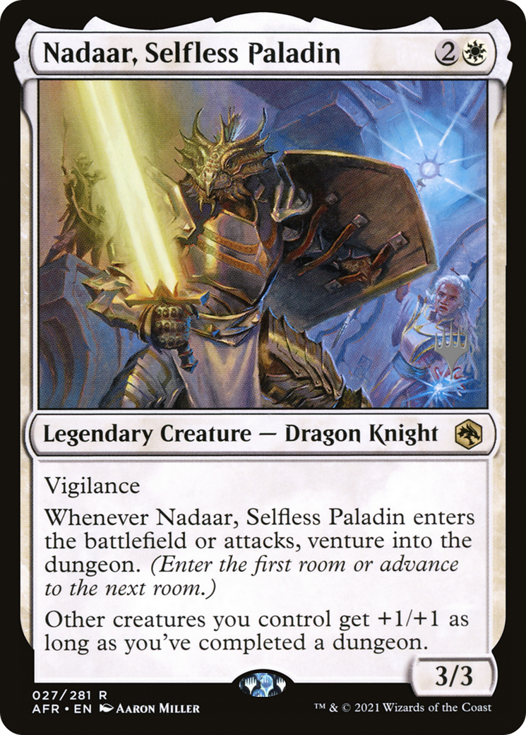 Nadaar, Selfless Paladin (PPAFR-027) [Promo Pack: Adventures in the Forgotten Realms Promos]