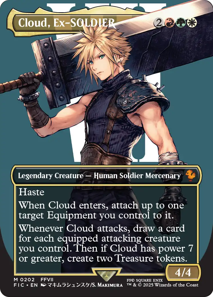 Cloud, Ex-SOLDIER (Borderless) (FIC-202) [Commander: FINAL FANTASY] Foil
