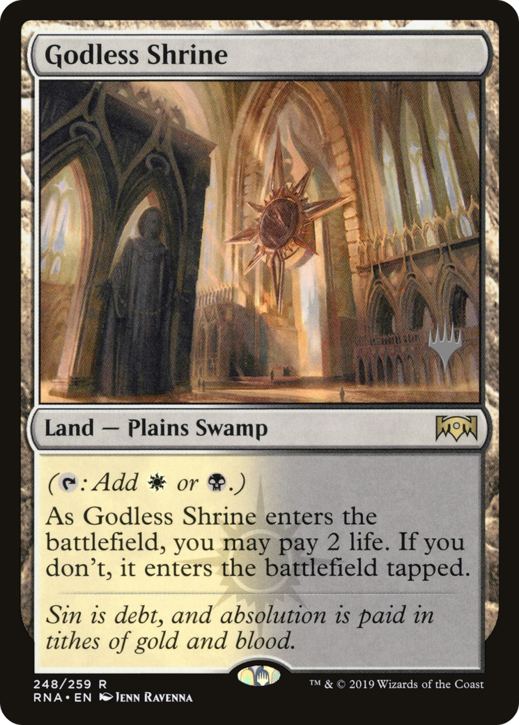 Godless Shrine (PPELD-248) [Promo Pack: Ravnica Allegiance Promos] Foil