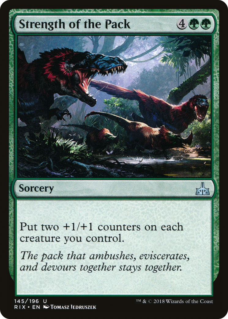 Strength of the Pack (RIX-145) [Rivals of Ixalan] Foil