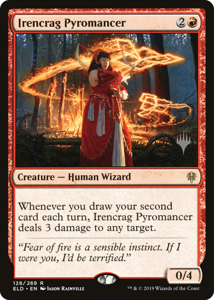 Irencrag Pyromancer (PPELD-128) [Promo Pack: Throne of Eldraine Promos]