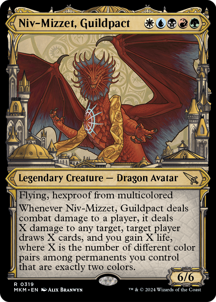 Niv-Mizzet, Guildpact (Showcase) (MKM-319) [Murders at Karlov Manor] Foil